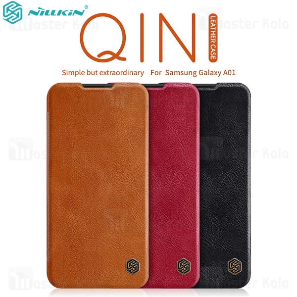 کیف چرمی Samsung Galaxy A01 / A015 Nillkin Qin Leather Case