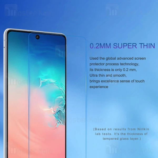 محافظ صفحه شیشه ای نیلکین سامسونگ Samsung Galaxy S10 Lite Nillkin H+ Pro + محافظ لنز