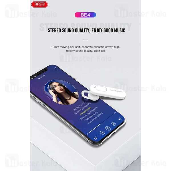 هندزفری تک گوش بلوتوث XO BE4 Single Earbud