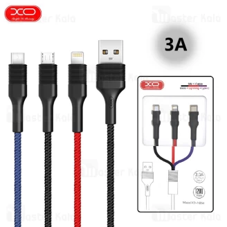 کابل سه سر ایکس او XO NB54 3 in 1 Charging Cable توان 3 آمپر