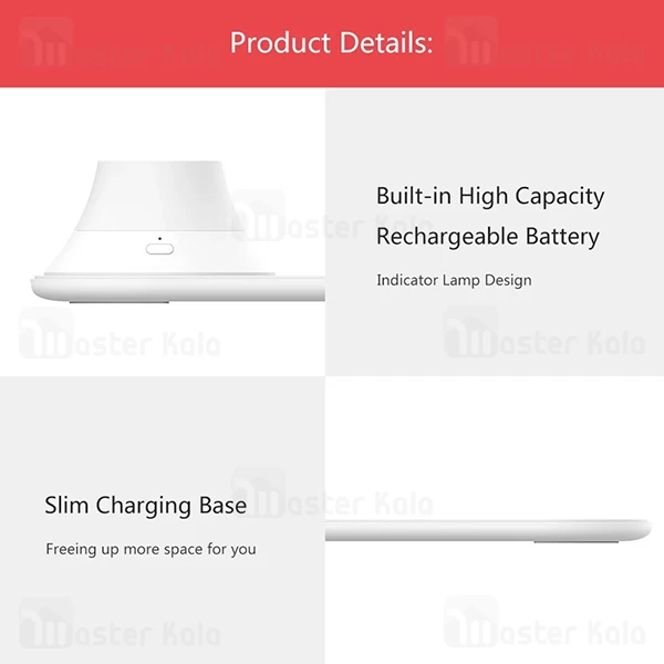 شارژر وایرلس شیائومی Xiaomi Yeelight YLYD04YI 10W Wireless Charger دارای چراغ خواب