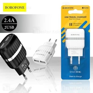 شارژر دیواری بروفون Borofone BA24A Dual Port Charger 2.4A