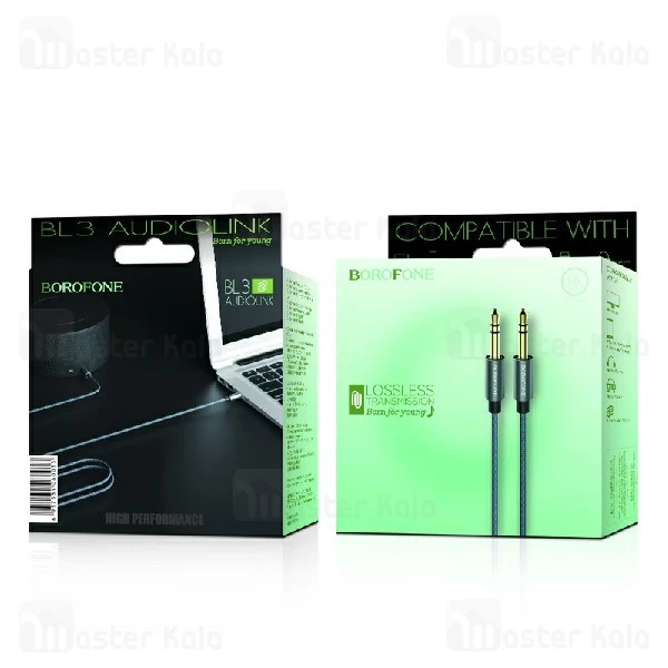 کابل انتقال صدا بروفون Borofone BL3 Audiolink Aux Cable به طول 1 متر