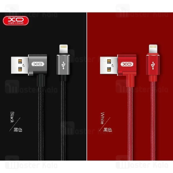 کابل لایتنینگ ایکس او XO NB31 Elbow Data Charging Cable توان 2.4 آمپر
