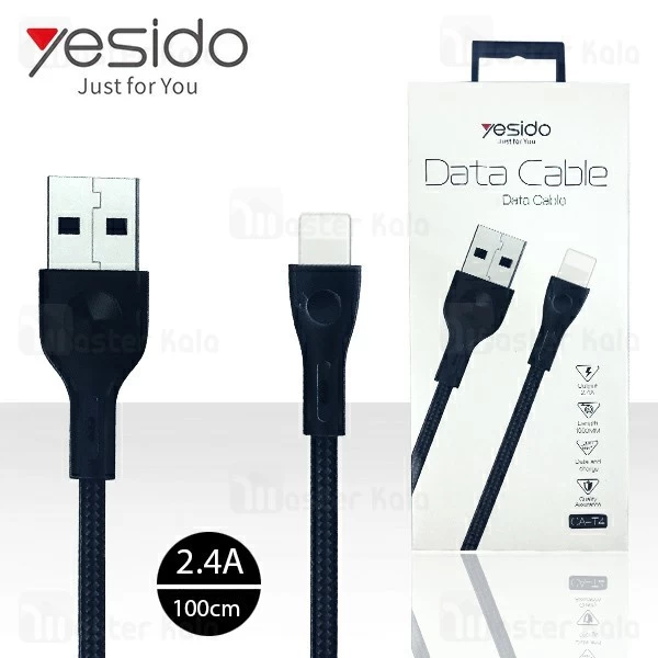 کابل لایتنینگ یسیدو Yesido CA-T4 Data Charging Cable توان 2.4 آمپر