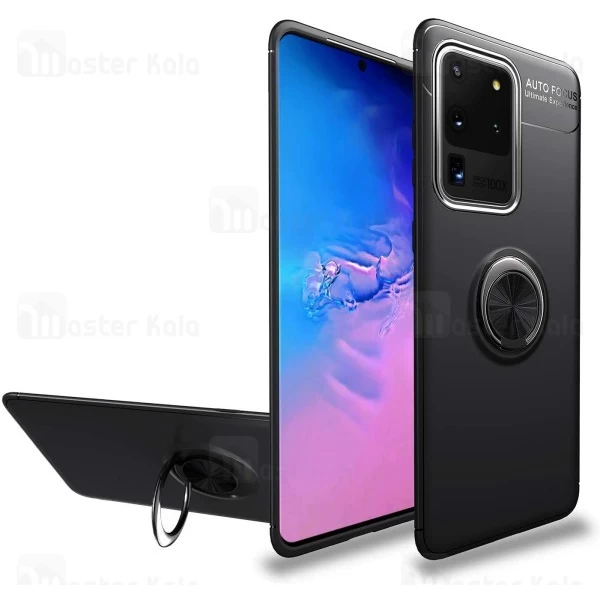 قاب ژله ای طرح چرم انگشتی سامسونگ Samsung Galaxy S20 Ultra AutoFocus Magnetic Ring