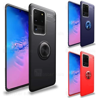 قاب ژله ای طرح چرم انگشتی سامسونگ Samsung Galaxy S20 Ultra AutoFocus Magnetic Ring