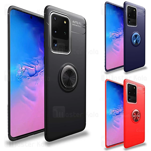 قاب ژله ای طرح چرم انگشتی سامسونگ Samsung Galaxy S20 Ultra AutoFocus Magnetic Ring