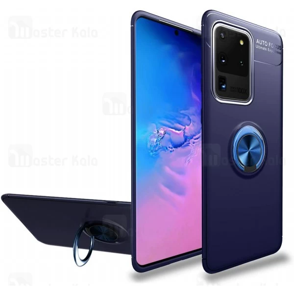 قاب ژله ای طرح چرم انگشتی سامسونگ Samsung Galaxy S20 Ultra AutoFocus Magnetic Ring