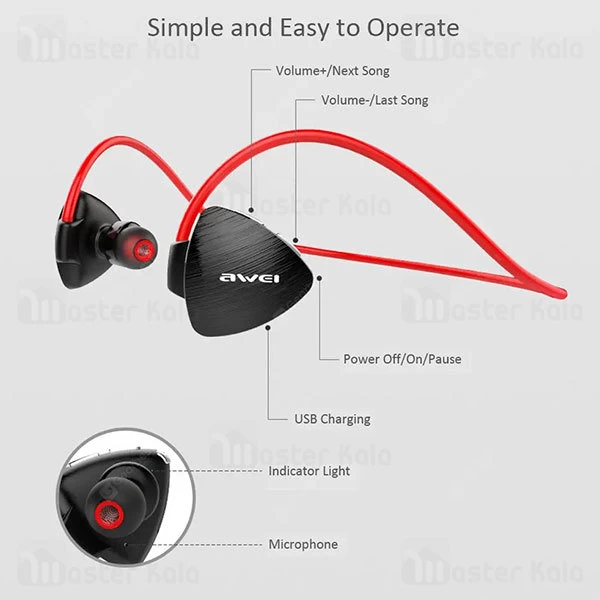 هندزفری بلوتوث اوی Awei A847BL طراحی ورزشی
