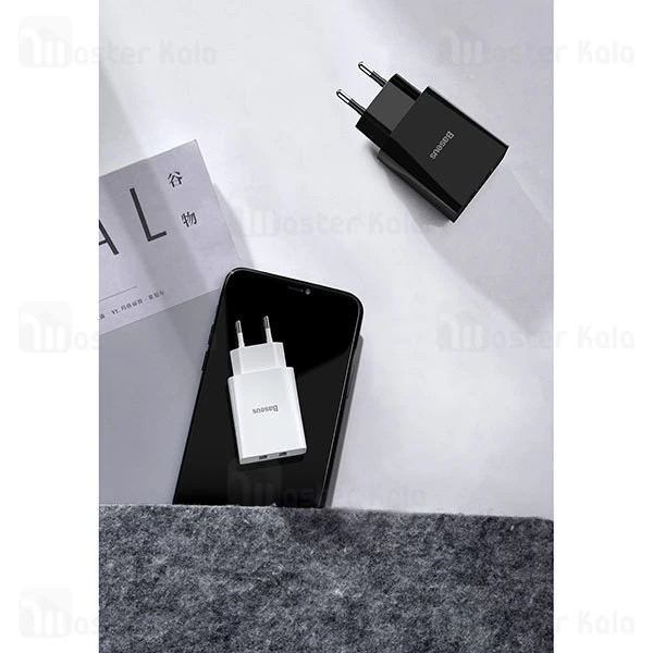 شارژر دیواری بیسوس Baseus Speed Mini Dual U Charger 10.5W CCFS-R01 توان 2.1 آمپر