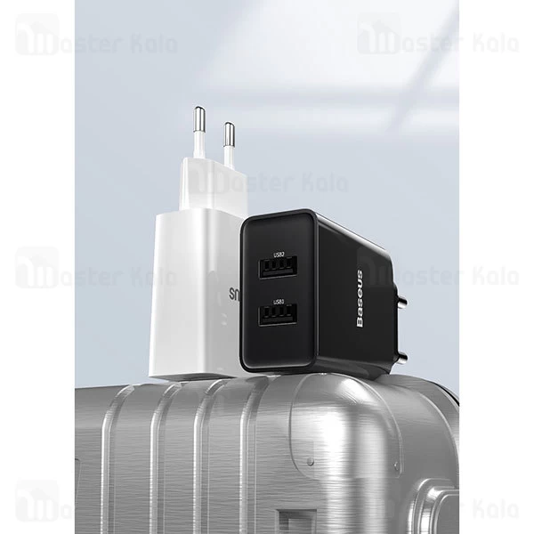 شارژر دیواری بیسوس Baseus Speed Mini Dual U Charger 10.5W CCFS-R01 توان 2.1 آمپر