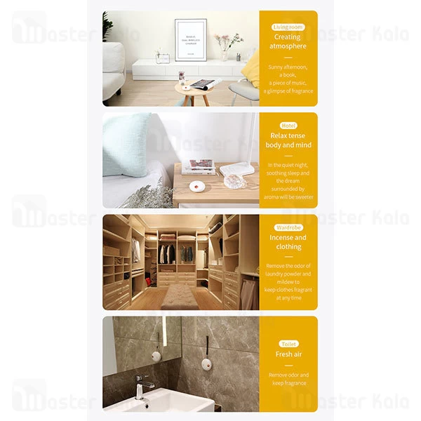 خوشبو کننده هوا بیسوس Baseus Flower shell Portable Aromatherapy Diffuser SUXUN-HB02