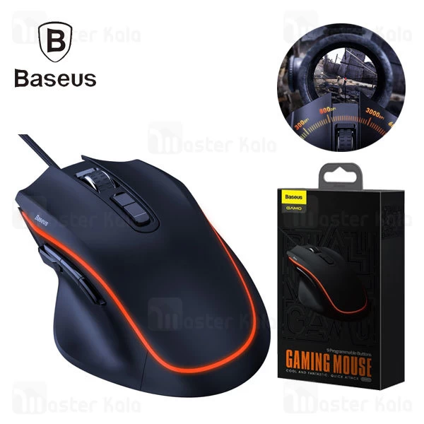 موس گیمینگ بیسوس Baseus GMGM01-01 Gaming Mouse دارای 9 کلید