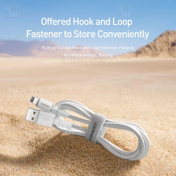 کابل لایتنینگ بیسوس Baseus Mini White CALSW-02 توان 2.4 آمپر
