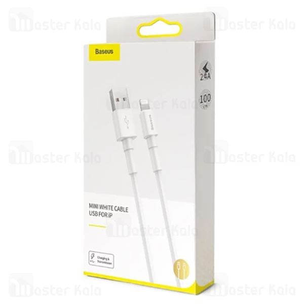 کابل لایتنینگ بیسوس Baseus Mini White CALSW-02 توان 2.4 آمپر