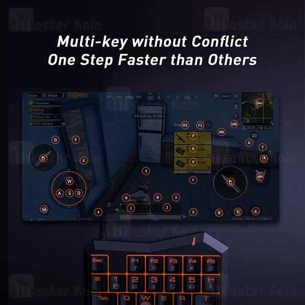 هاب بلوتوثی بیسوس Baseus GAMO Adapter Button Suit TZGA01-01 جهت اتصال موس و کیبورد