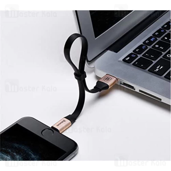 کابل دو کاره بیسوس Baseus Two-in-one Portable Cable 23Cm CALMBJ-01 میکرو و لایتنینگ