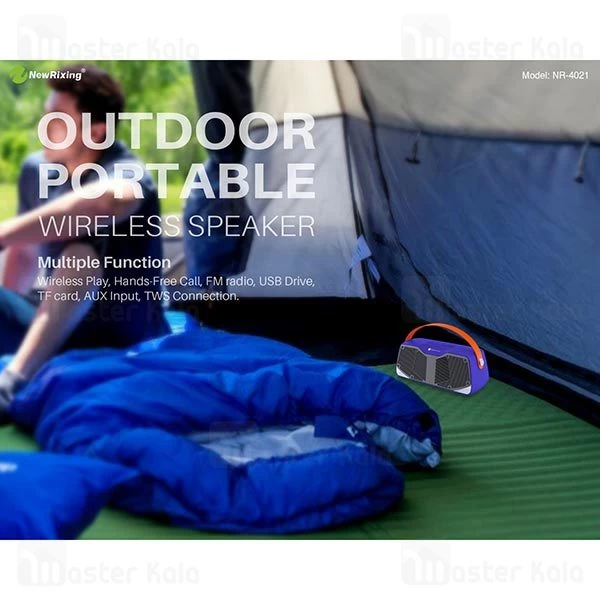 اسپیکر بلوتوث NewRixing NR-4021 دارای درگاه USB و رم