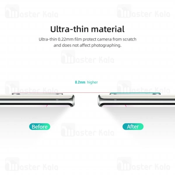 پک دوتایی محافظ لنز دوربین نیلکین Samsung Galaxy Note 10 Plus InvisiFilm Camera Protector