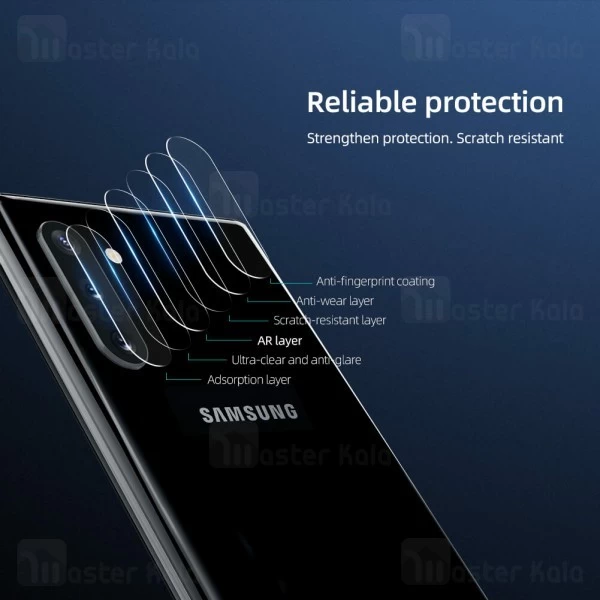 پک دوتایی محافظ لنز دوربین نیلکین Samsung Galaxy Note 10 Plus InvisiFilm Camera Protector