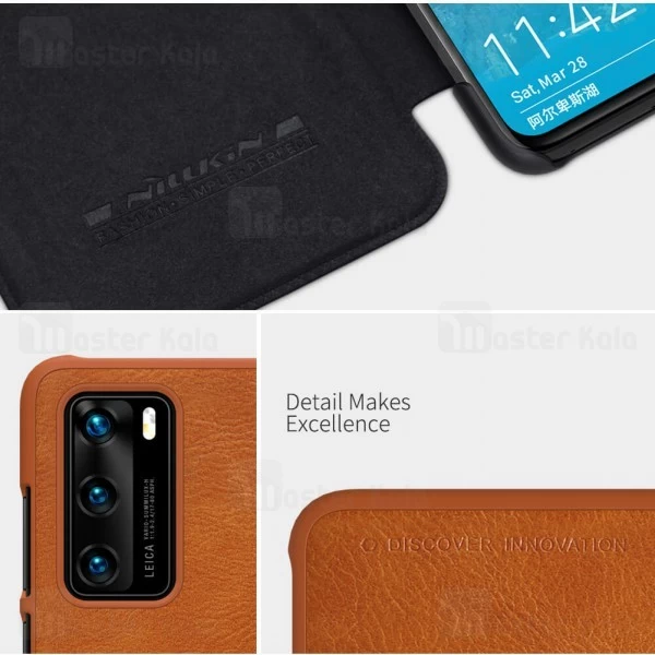 کیف چرمی Huawei P40 Nillkin Qin Leather Case