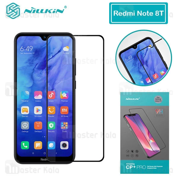 محافظ صفحه شیشه ای تمام صفحه تمام چسب شیائومی Xiaomi Redmi Note 8T Nillkin CP+ Pro