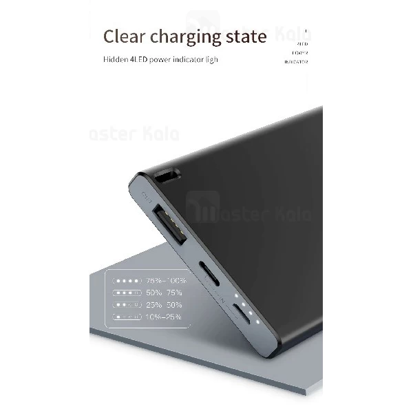 پاوربانک 10000 میلی آمپر بیسوس Baseus Choc PPALL-QK1G Power Bank توان 2 آمپر