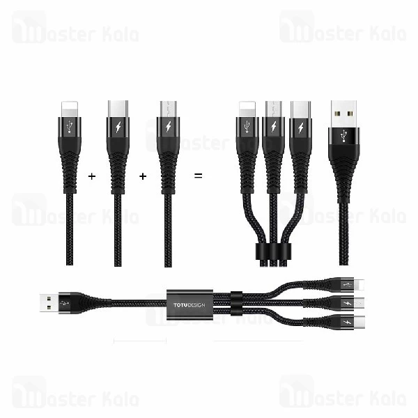 کابل سه سر توتو TOTU B3BB-04 1 Split TO 3 Cable توان 2.1 آمپر