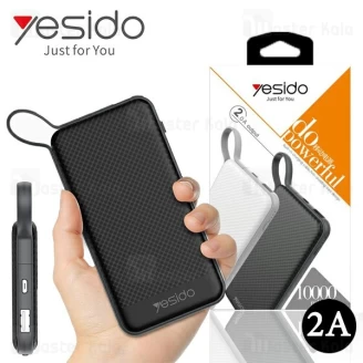 پاوربانک 10000 میلی آمپر یسیدو Yesido YP-03 دارای کابل متصل و توان 2 آمپر