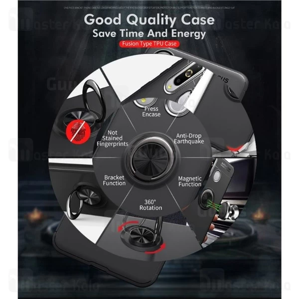 قاب Becation Auto Focus Magnetic Ring Case Samsung Galaxy A8s