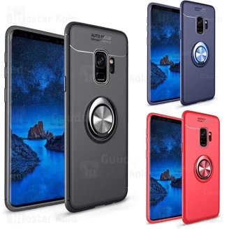 قاب ژله ای طرح چرم انگشتی سامسونگ Samsung Galaxy S9 Becation A.F Magnetic Ring