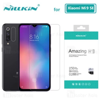 محافظ صفحه نمایش شیشه ای نیلکین شیائومی Xiaomi Mi 9 SE / Mi9 SE H+ Pro Glass + محافظ لنز
