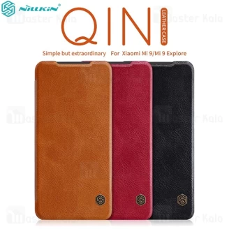 کیف چرمی نیلکین شیائومی  Xiaomi Mi 9 / Mi 9 Explorer Nillkin Qin Leather Case