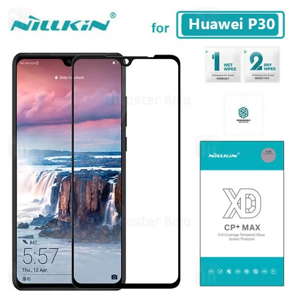 گلس تمام صفحه نیلکین Huawei P30 Nillkin XD Cp+Max Glass