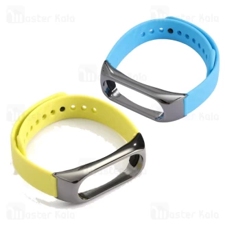 بند فیبرکربنی فریم فلزی دستبند سلامتی شیائومی Xiaomi Mi Band 2