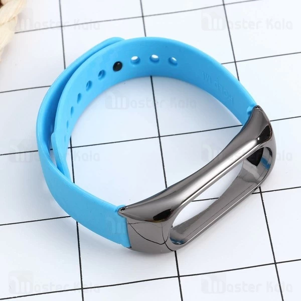 بند فیبرکربنی فریم فلزی دستبند سلامتی شیائومی Xiaomi Mi Band 2