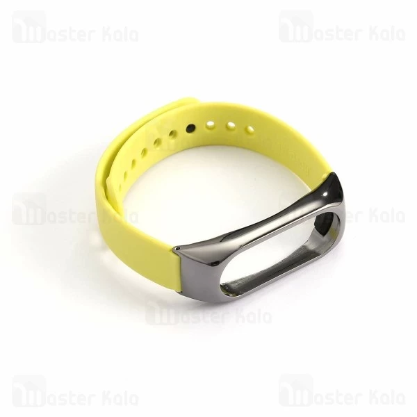 بند فیبرکربنی فریم فلزی دستبند سلامتی شیائومی Xiaomi Mi Band 2