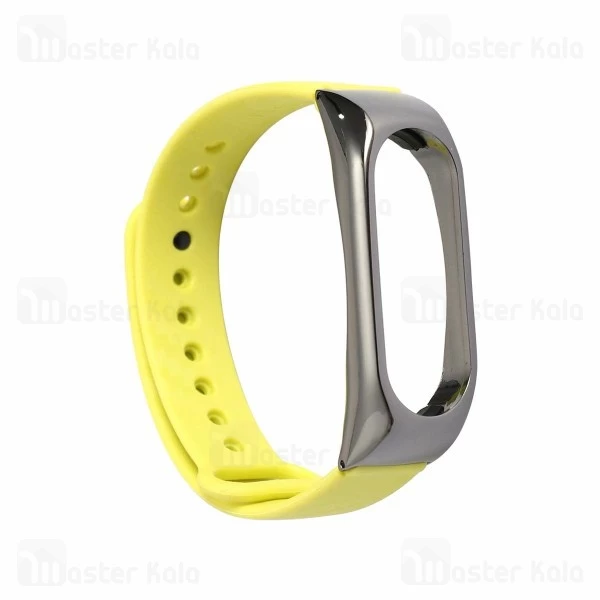 بند فیبرکربنی فریم فلزی دستبند سلامتی شیائومی Xiaomi Mi Band 2