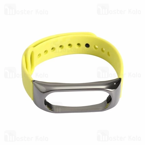 بند فیبرکربنی فریم فلزی دستبند سلامتی شیائومی Xiaomi Mi Band 2