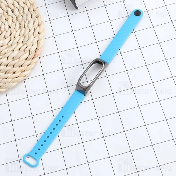 بند فیبرکربنی فریم فلزی دستبند سلامتی شیائومی Xiaomi Mi Band 2