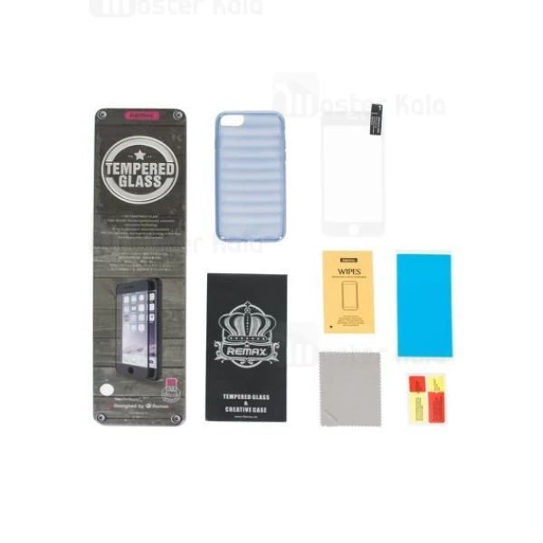 محافظ صفحه شیشه ای تمام صفحه تمام چسب آیفون REMAX LG-08 Apple iPhone 7 PLUS/8 PLUS همراه با قاب