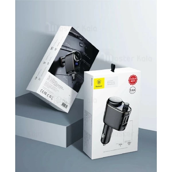 شارژر فندکی و پخش کننده بلوتوث Baseus Locomotive MP3 Vehicle CCALL-RH01 فلش خور