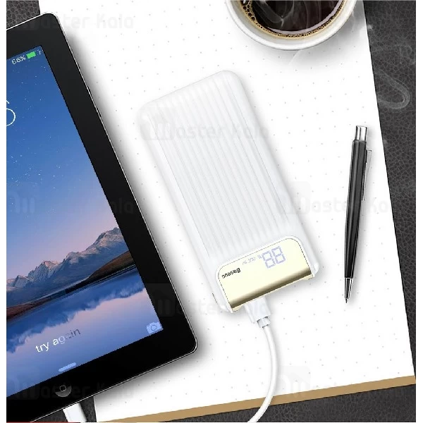 پاوربانک 10000 فست شارژ بیسوس Baseus Thin QC3.0 M+T Digital Display PPYZ-C01
