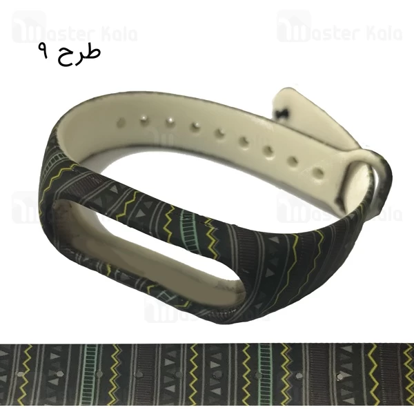 بند سیلیکونی طرح دار دستبند سلامتی شیائومی مدل Mi Band 2
