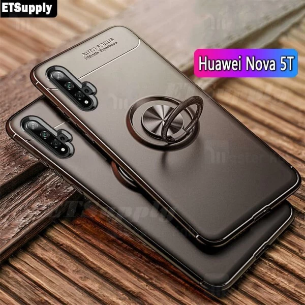 قاب ژله ای طرح چرم انگشتی هواوی Huawei Honor 20 / Nova 5T AutoFocus Magnetic Ring