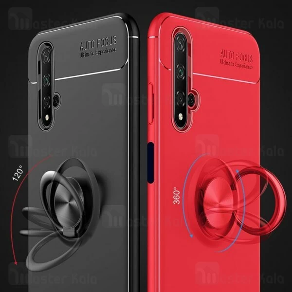 قاب ژله ای طرح چرم انگشتی هواوی Huawei Honor 20 / Nova 5T AutoFocus Magnetic Ring