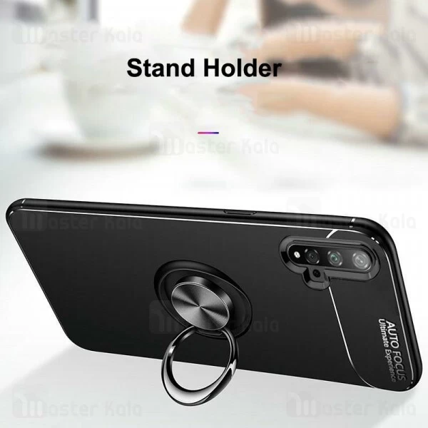 قاب ژله ای طرح چرم انگشتی هواوی Huawei Honor 20 / Nova 5T AutoFocus Magnetic Ring