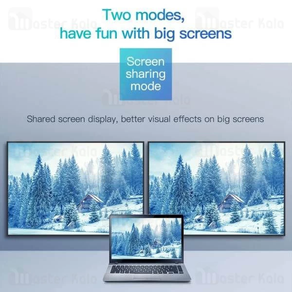 کابل تبدیل پورت Type-C به HDMI و Type-C بیسوس Baseus USB-C to 2x HDMI and USB-C PD CAHUB-I0G