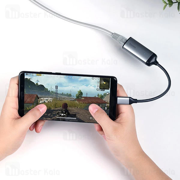 کابل تبدیل پورت تایپ سی به پورت LAN بیسوس Baseus Type-C to RJ45 interface HUB adapter CAHUB-H0G